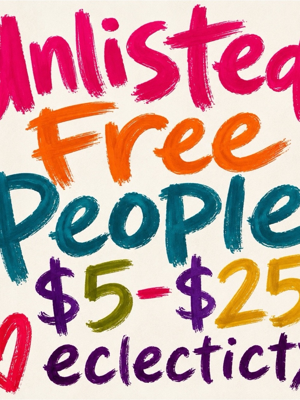 Free People $5 - $25 NWT